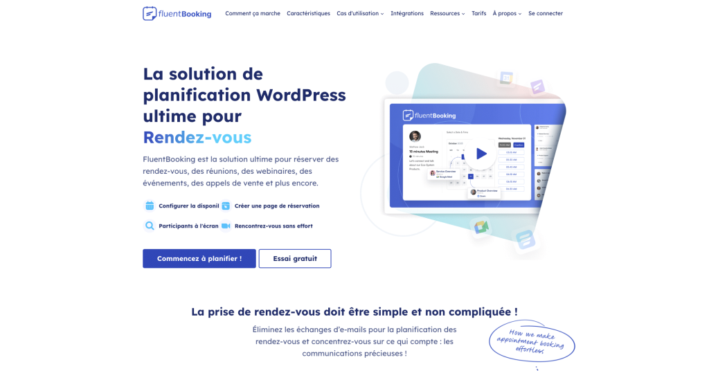 FluentBooking - Outil de planification et gestion de rendez-vous pour WordPress